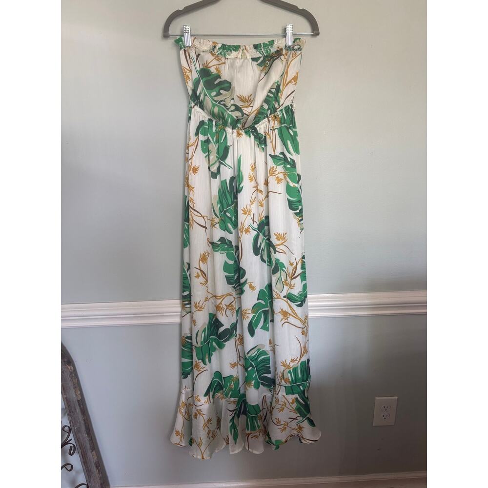 The Webster Miami at Target Tropical Leaf Maxi Dress Women’s XS White Green